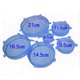 thumbnail image 4 of Naiovety 6 uds. De tapas elásticas de silicona, cubiertas herméticas reutilizables para envolver alimentos, mantener el sellado fresco, Organizadores de utensilios de cocina azul, 4 of 6