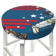 thumbnail image 3 of KLL Astronaut Runs Forward Round Bar Chair Cushion Cover 14 inch ,Bar Stool Protector with Elastic, Soft Washable, 3 of 6