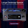 thumbnail image 3 of MOTPK 45 Inch Carbon Fiber Computer Gaming Desk with Raised Monitor Shelf, Black, 3 of 7