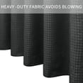 thumbnail image 5 of Black Shower Curtain, Polyester Ombre Bath Shower Curtains for Bathroom, Textured Fabric Waterproof Shower Curtain Liner with 12 Hooks,Machine Washable（72 x 72 inch,Black）, 5 of 6