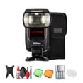 thumbnail image 1 of Nikon SB-5000 AF Speedlight Flash, i-TTL, Radio and Optical Wireless Control, Cooling System for Continuous Shooting – For Nikon DSLR and Mirrorless Cameras + 4x AA With Charger + Cleaning Kit, 1 of 8