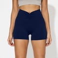 thumbnail image 6 of Yoga Leggings Shorts for Women Seamless Butt-lifting Workout Biker Short Ruched High Waist Gym Clothes (M, Navy), 6 of 7