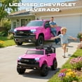 thumbnail image 5 of iYofe 24V Ride on Cars for Kids, Chevrolet Silverado 2 Seat Battery Powered Ride on Toys with Remote Control, 4 Wheels Suspension, LED Light, MP3 Player, Electric Car for Kids Boys Girls Gifts, Pink, 5 of 9