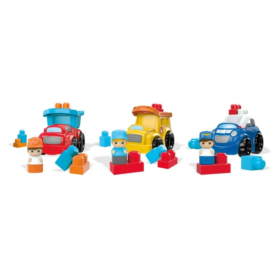 MEGA BLOKS Lil' Vehicles Collection Building Blocks for Toddlers 1-3