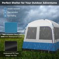 thumbnail image 6 of GVN Camping Tent, Tent,5 Person Camping Tent with Mesh Windows and Carrying Bag for Camping Hiking Traveling-White, 6 of 10