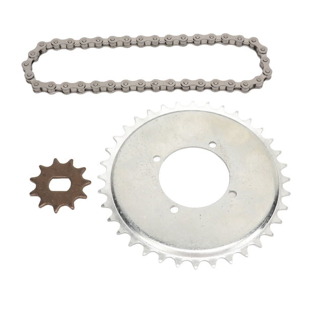 Combo De Cadena De Piñón De Transmisión, Juego De Cadena De Engranajes De Acero Duradero 38 Eslabones Para Motocicletas
