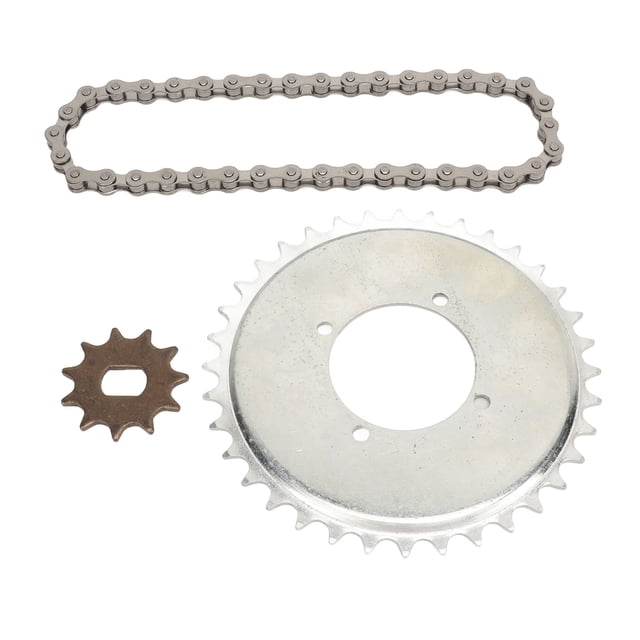 Combo De Cadena De Piñón De Transmisión, Juego De Cadena De Engranajes De Acero Duradero 38 Eslabones Para Motocicletas