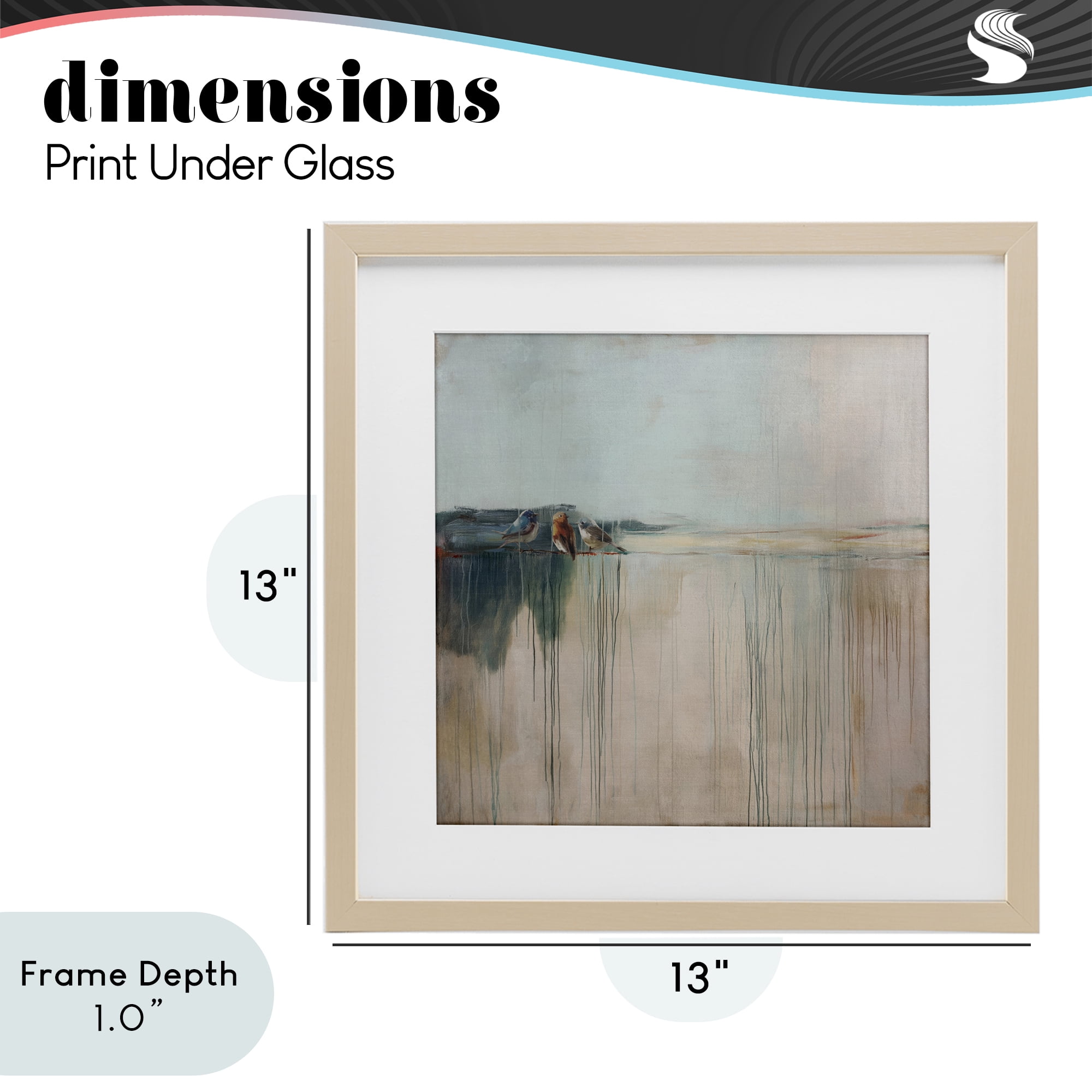 Stupell Industries Drips And Feathers Abstract Birch Framed Print Under Glass, design by Svetlana Aleynikova
