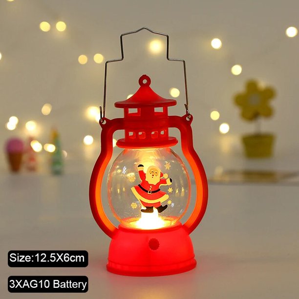 Adornos de micropaisaje de mesa LED de Navidad, casa de nieve de Papá Noel luminosa, decoración del hogar de Año Nuevo, regalo de Navidad para niños