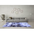 thumbnail image 3 of Ahgly Company Indoor Square Abstract Blue Modern Area Rugs, 3' Square, 3 of 4