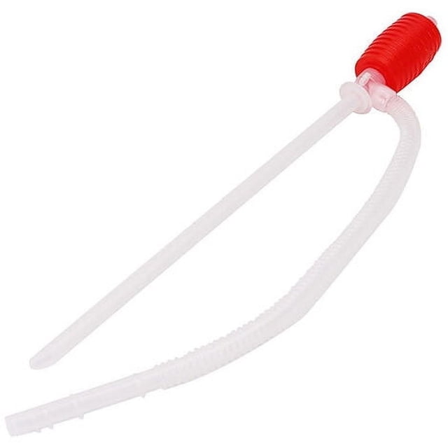 Bomba de sifón manual para transferencia de líquidos y combustibles, sifón de compresión grande de 10 litros por minuto, sifón sin boquilla, color rojo | MOON