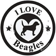 Little Gifts Beagle Circle Car Magnet