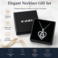 thumbnail image 6 of 925 Sterling Silver September Birthstone Necklace for Women, Rose Flower Heart Pendant Jewelry, Birthday Valentines Valentines Gifts for Mom/Wife/Girlfriend, 6 of 6