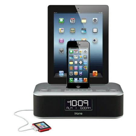 iHome iDL100 Lightning Dock Triple Charging FM Clock Radio with USB (Ihome Idl100 Best Price)