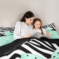 thumbnail image 5 of Homewish Kawaii Green Bow Knot Boy Girl Bedding Comforter Set 2pcs,Polka Dots Twin Comforter Sets Microfiber,Animal Zebra Print Breathable Bedding Set,Super Cozy Room Decor,Reversible, 5 of 8