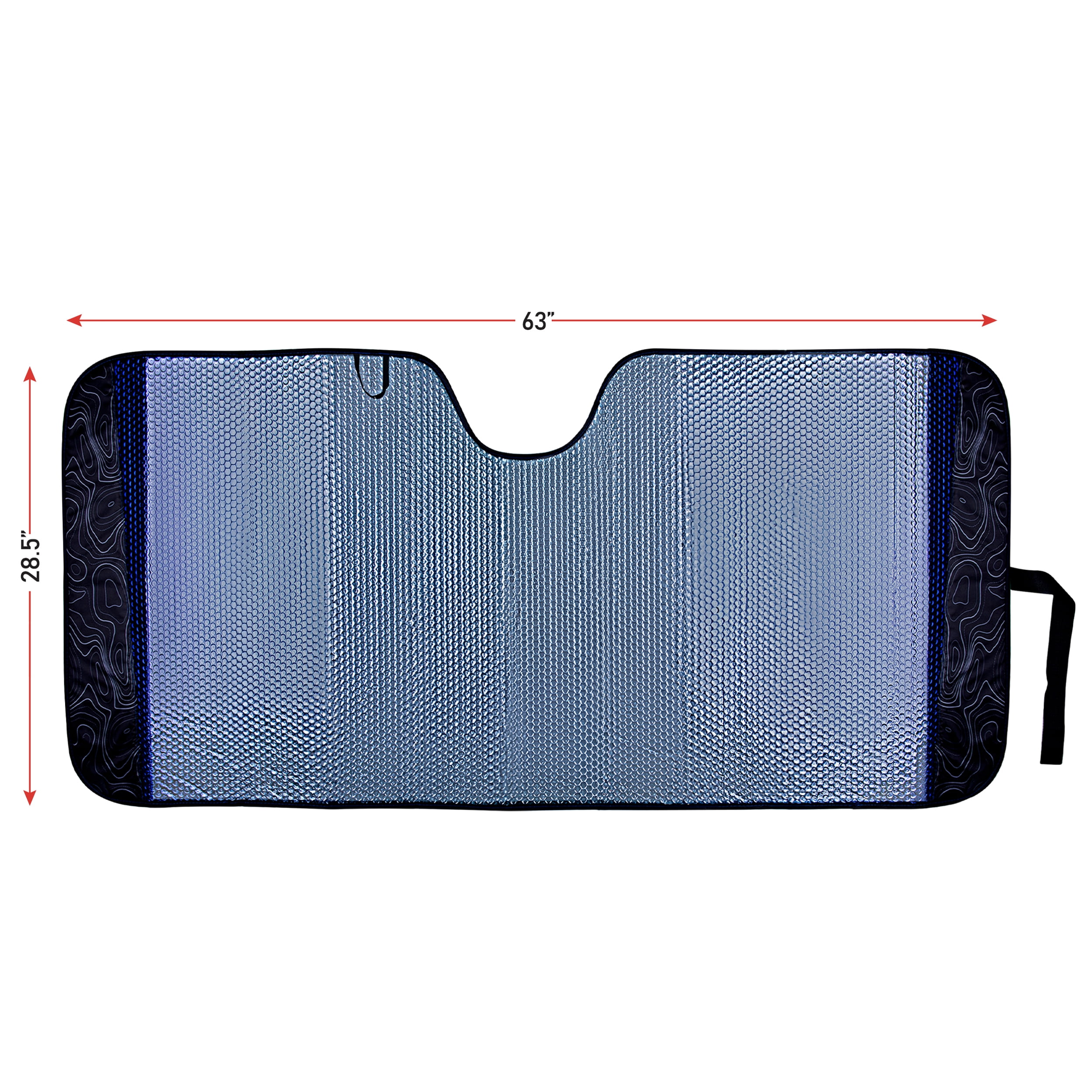 Custom Accessories Vision Blue Arctic Terrain Accordion Sunshade for Automotive Window Shades