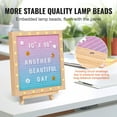 thumbnail image 3 of 10"x10" LED Gradient Felt Letter Board - Changeable Message Sign with 510 Letters & Stand for Home, Office, Weddings (Warm Light, Baby Announcements, Decor), 3 of 11