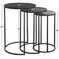 thumbnail image 5 of Pemberly Row Contemporary Aluminum Nesting Tables in Espresso (Set of 3), 5 of 5