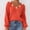 Orange, variant on Sentmoon Pullover Sweaters for Women V Neck Breathable Sweatshirt Embroidery Oversized Loose Womens Tops Long Sleeve Trendy Winter for Birthday Parties XL