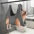 thumbnail image 6 of ZOELNIC M Pet Dog Cat Grooming Hammock Helper Restraint Bag for Bating Nail Trimming Gray, 6 of 7