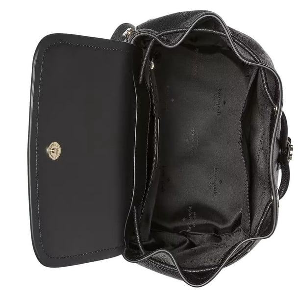 New Kate Spade Rosie Medium Flap Backpack Black Kate Spade New York rosie medium leather flap backpack  main image 3