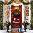 thumbnail image 4 of Housse de Porte de Noël 35x72 Pouces Polyester Père Noël Rideau de Porte des Fêtes / Décoration Murale Festive Durable / Installation Facile pour Portes d'Entrée Murs Intérieurs et Usage de Fête, 4 of 6