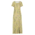 thumbnail image 5 of IROINNID Summer Dresses for Women 2024, Slim Maxi Dresses for Women with Short Sleeve and V-Neck Summer Printed Outfits Dress, 5 of 5