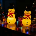thumbnail image 4 of Christmas Snowman Night Light Ornament, Glowing Snowman Top Hat Glowing Figurine, Holiday Home Decor, Festive Gift Idea, 4 of 8