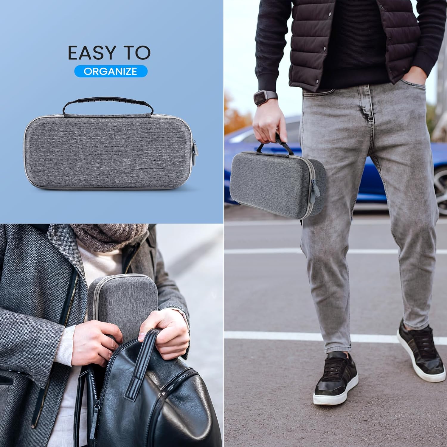 Carrying Travel Storage Case for PlayStation Portal, Full Protective Storage Accessories Bag for PS5 Portal Remote Player