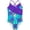 Purple, variant on lnmuld Swimsuit for Girls Floral Ruffle Swimsuit Two Piece Set Summer Beach Wear for Children Size:5-6 Years