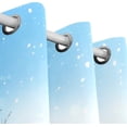 thumbnail image 3 of Coolnut Window Curtain Panels Snowmen Standing Snowy Landscape Grommet Top Room Darkening Thermal Insulated Blackout Window Treatment Drapes 2 Panels W55 x L84 In, 3 of 6
