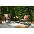 thumbnail image 1 of KINWELL 3-Piece Steel Outdoor Patio Bistro Set with Brown Olefin Cushion, Outdoor Rocking Chairs Set with Table, 1 of 7