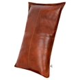 thumbnail image 6 of Lambskin Leather Rectangle Pillow Cover - Sofa Cushion Case - Decorative Throw Covers for Living Room & Bedroom (12X20 Inch, Tan Antique Box Pack of 2), 6 of 8