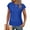 Blue, variant on Womens Short Sleeve Tshirts Crew Neck Shirts with Side Shirring Basic Tops for Innerwear or Summer T-shirts
