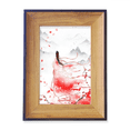 thumbnail image 1 of Mei Xue In Red Chinese Style Watercolor Photo Frame Exhibition Display Art Desktop Painting, 1 of 3