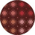 thumbnail image 1 of Ahgly Company Machine Washable Indoor Square Transitional Grapefruit Red Area Rugs, 3' Square, 1 of 7