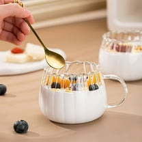 CTIRCHIU 2Pcs Clear Glass Water Cup for Home Use and Photography