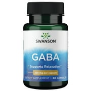 Swanson Gaba Gamma Aminobutyric Acid 250 mg 60 Capsules