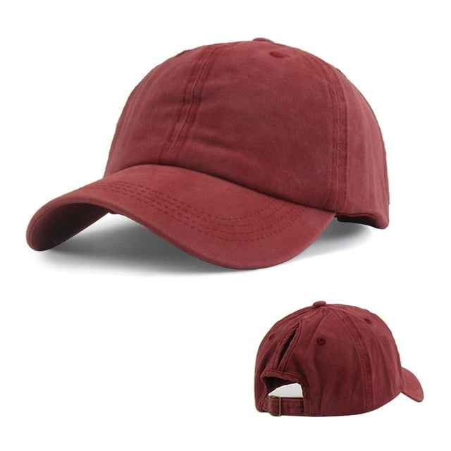 QualitChoice Women's Ponytail Baseball Cap Washable Hat Sun Protection Girls Cap Baseball Cap No.2