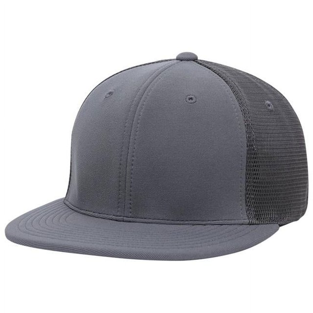 Pacific Headwear ES341.059.XS Premium M2 Performance Trucker Flexfit Cap, Graphite - Extra Small