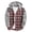 Red, variant on Wyobmus Men's Flannel Hoodie Shirt Plaid Drawstring Button Down Front Open Jackets Long Sleeve Casual Fashion Lightweight Sweatshirts Coffee
