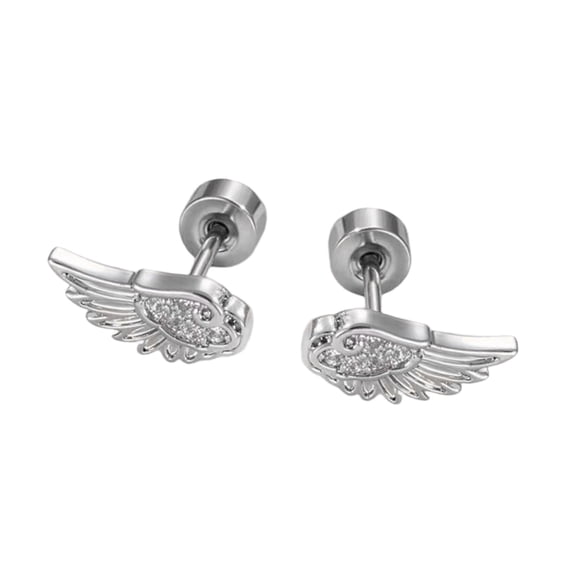 Alloy Wing Ear Studs Portable Comfortable for Sensitive Ears Fashion Jewelry Pieces