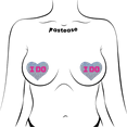 thumbnail image 3 of Love: Bridal Silver Glitter Hearts with Pink "I Do" Nipple Pasties by Pastease®, 3 of 3