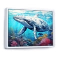 thumbnail image 2 of Designart "Oasis Of Whale Tranquility" Coastal Coral Under Water Floater Framed Wall Art Prints, 2 of 5