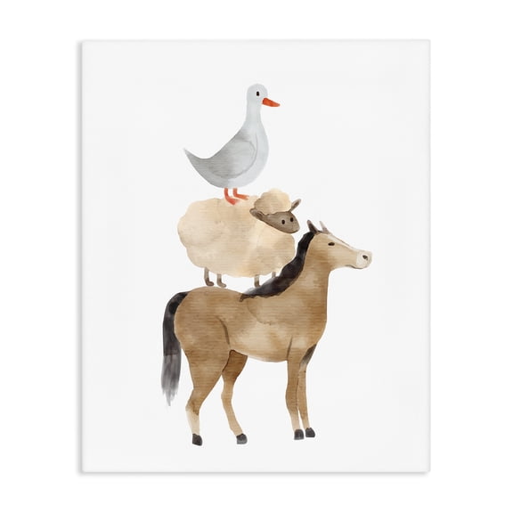 Stupell Industries Farmhouse Farm Life Stack Canvas Art, 16 x 20, by Kim Allen