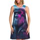 thumbnail image 1 of Balery Hip-Hop Glasses Gorilla Vestidos de verano para mujer con estampado: vestido holgado sin mangas, vestido playero informal y cómodo para días calurosos., 1 of 7