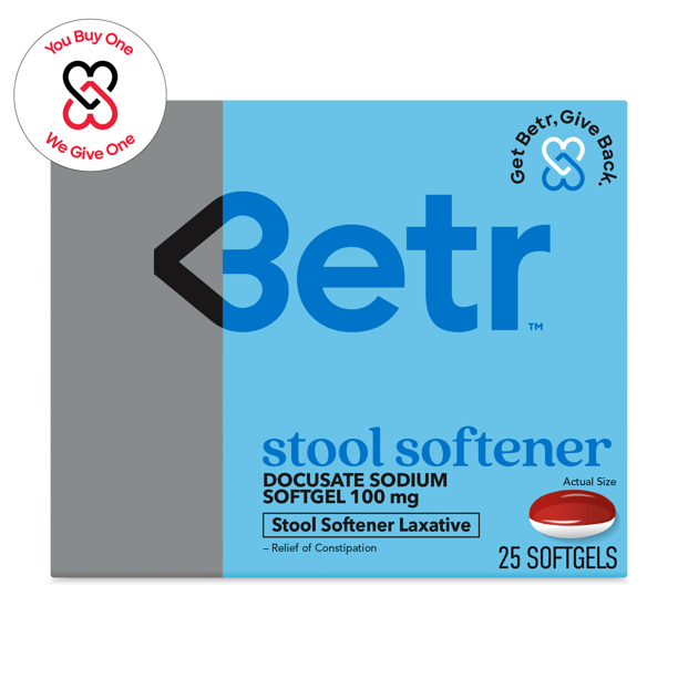 Betr Remedies Stool Softener Laxative, for Constipation, Docusate