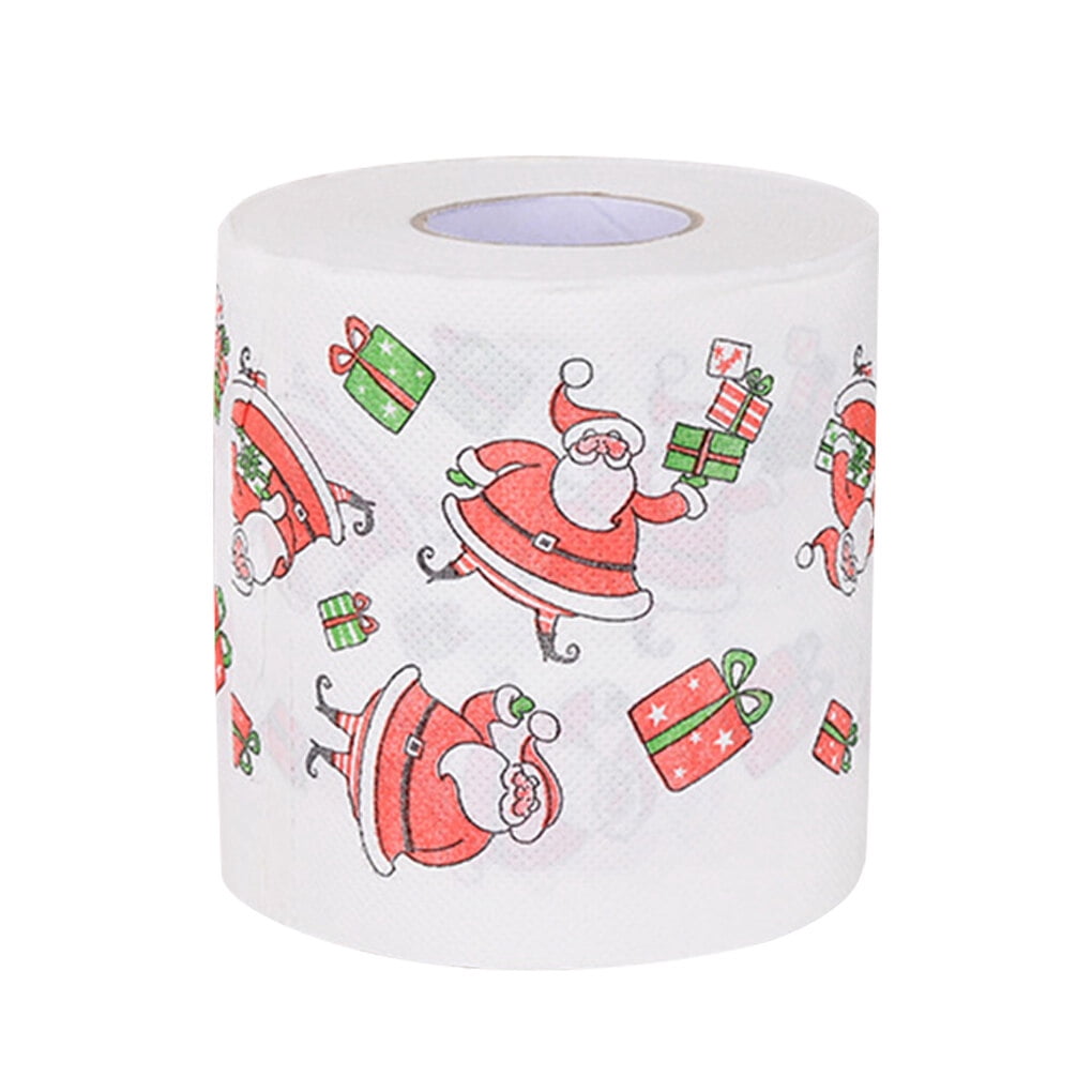 Hi,Fancy Wood Pulp Toilet Paper Christmas Theme Printed Home Bathroom Toilet Roll Paper Towel Tissue Christmas Gift Box