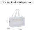 thumbnail image 2 of Bolsa de maquillaje impermeable de PU Scrub, bolsa de almacenamiento de cosméticos portátil de gran capacidad para mujeres, bolsa de artículos de tocador, 2 of 5