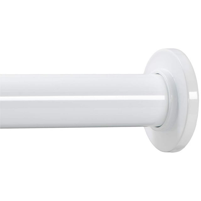 Barra de cortina de tensión para ventanas o ducha 24 a 36 pulgadas Blanco